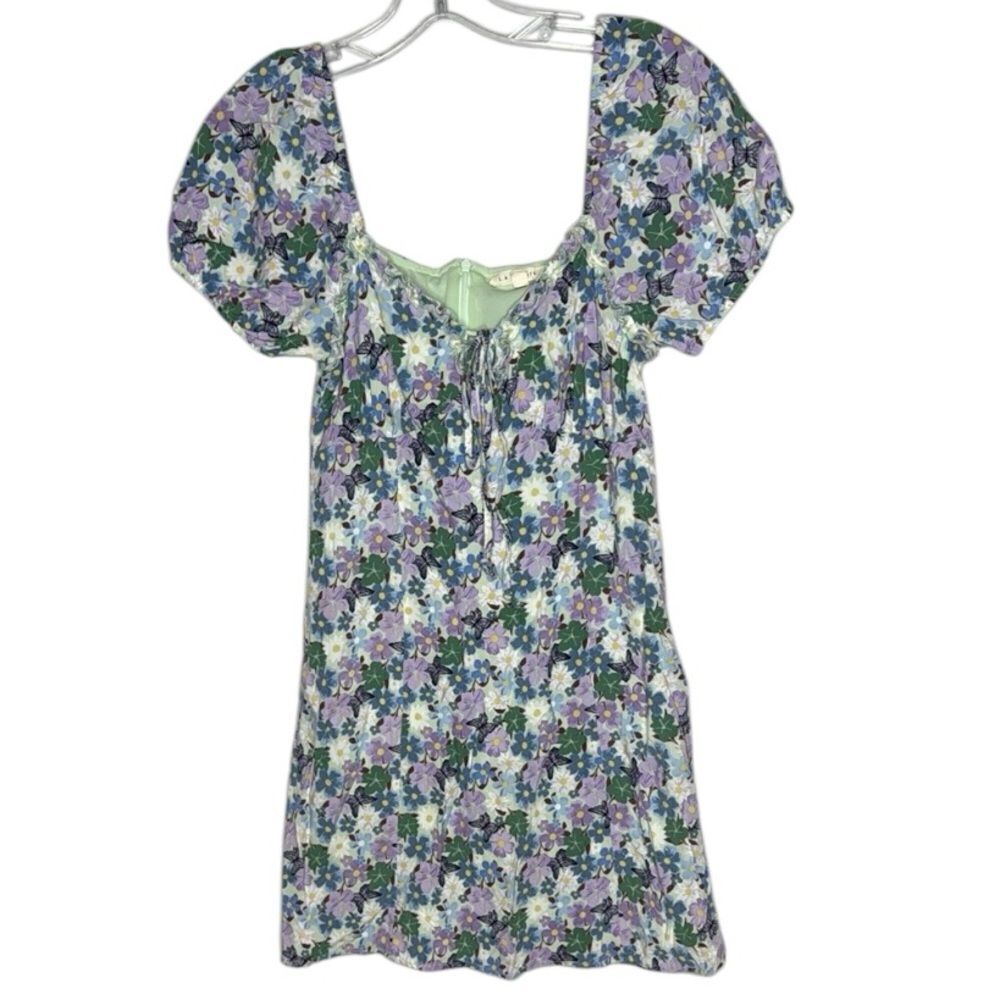 L.A. Hearts/PacSun Floral/Butterfly Puff Sleeve Dress. Size Small.